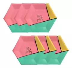 Plato de Polipapel Hexagonal Let´s Party en internet