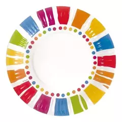 Plato de Polipapel Multicolor