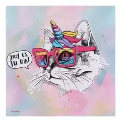 Servilleta Gatita Arcoiris - comprar online