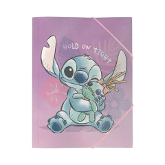 CARPETA OFICIO CON ELÁSTICO STITCH MOOVING