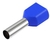TERMINAL ILHOS ISOLADO DUPLO | SECÇÃO: 2,5MM² | COR: AZUL | 100 PEÇAS | WEIDMULLER CONEXEL