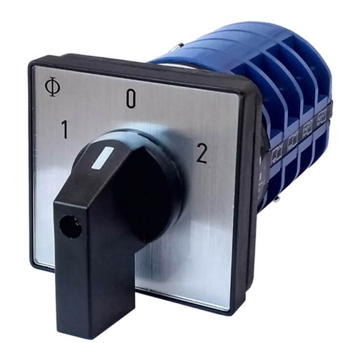 Chave de Transferencia KRAUS NAIMER | C26.A212.600.E | Tripolar | Posiçao 0 Central (1-0-2) | 32 Amperes | Frontal: S1 (64x64mm)