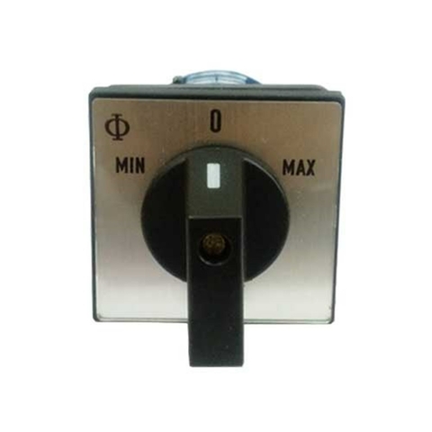 Chave Estrela-Triangulo KRAUS NAIMER | CB8.BR7595.EG | Com 0 Central (Minimo - 0 - Maximo) | 12 Amperes | Frontal: S1 (64x64mm)