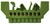 BARRAMENTO TERRA 8 BORNES JNG | XP0609K-8P TERRA | BASE VERDE | 2,5MM~6MM | FIXAÇÃO DIN OU PARAFUSOS