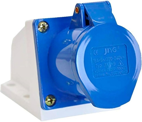 Tomada Industrial JNG | MGI-114-9 | 3P+T | 16 Amperes | 220V | 9H | Azul | IP44
