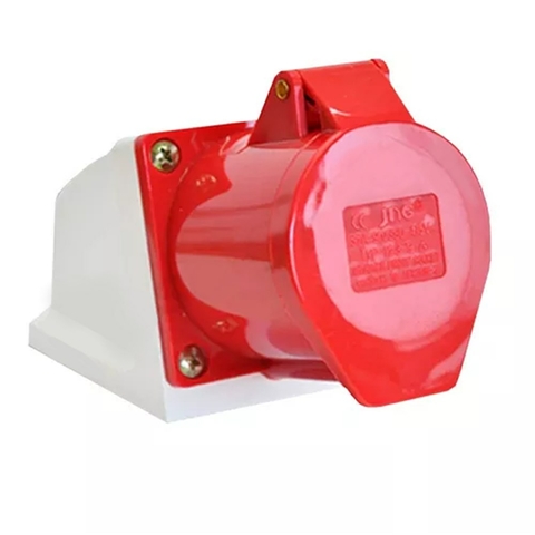 TOMADA INDUSTRIAL JNG | MGI-114 | 3P+T | 16 AMPERES | 380V | 6H | VERMELHO | IP44