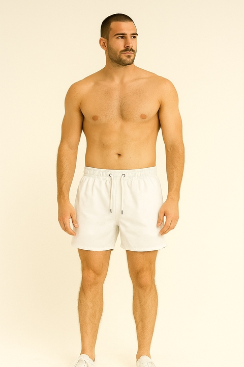 Swim Short Branco Elastano - comprar online