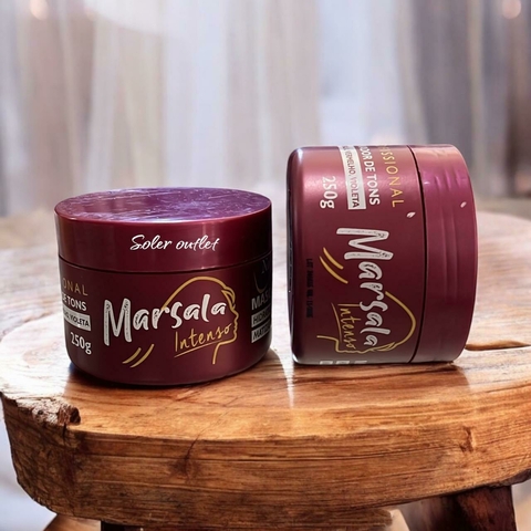 Máscara Marsala Intenso Profissional Ativador de Tons Marsala, Vermelho, e Violeta 250g Naxos