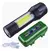 Linterna Tactica Recargable Usb Led + Cob Camping Emergencia Linterna Negro Luz Blanco