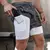 Imagem do Camo corrida shorts dos homens ginásio esportes shorts 2 em 1 treino rápido tr