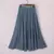 Vestido de Alta qualidade de linho de algodão maxi saia das mulheres casual elástico de alta cintura plissada - Sublimes Store