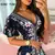 Vestido bodycon floral elegante com estampa borboleta - loja online