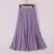 Vestido de Alta qualidade de linho de algodão maxi saia das mulheres casual elástico de alta cintura plissada - loja online