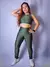Conjunto Aurora Power - Legging e Top com Recorte Aberto nas Costas - Verde Militar - comprar online