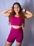 Conjunto Gabi – Top com Alças Transpassadas nas Costas e Short de Alta Compressão - Bordô - comprar online