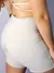 Conjunto Fitness Power com Top Cruzado e Short Modelador- Off White na internet