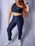 Conjunto Sculpt Canelado com Top Assimétrico e Legging Cintura Alta - PRETO - Use Maya Fitwear | Moda Fitness Feminina | Roupas Fitness Premium