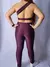 Conjunto Sculpt Canelado com Top Assimétrico e Legging Cintura Alta - VINHO na internet