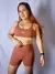 Conjunto Soul Fit - Short e Top de Costas Nuas - Marrom - comprar online