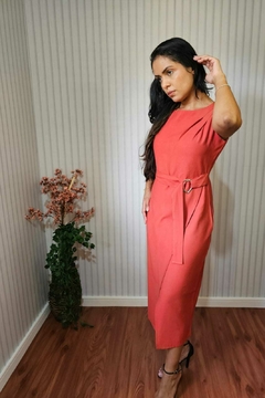 Vestido Alfaiataria Midi Transpassado (Lia) - comprar online