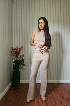 Conjunto Modal Canelado Calça, Regata e Cardigã - comprar online
