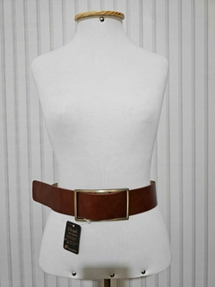 Cinto Feminino de Couro com Fivela Metal