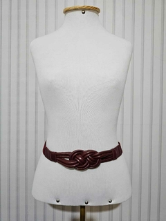 Cinto Feminino de Couro Nó com Elástico