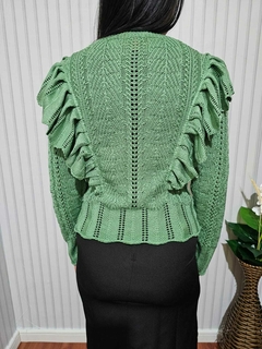 Blusa de Tricô com Babados - Marino Fashion Store