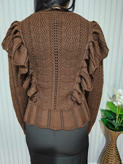 Blusa de Tricô com Babados na internet