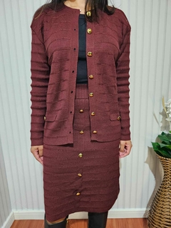 Conjunto Tricô Saia e Blusa - loja online
