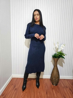 Vestido Mousse Tricô Midi - Marino Fashion Store