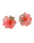 Aretes flor acrílica rosa vibrante - comprar en línea