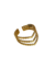 Anillo dorado triple