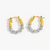 Argollas bicolor dorado y plata - comprar en línea