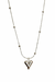 Collar corazón plateado - comprar en línea