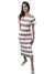 Vestido Longo em Modal Listrado - comprar online