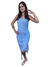 Vestido Midi com Fenda Frontal na internet