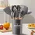 Jogo de Cozinha Kit c/12 Peças de Silicone, Utensílios e Copo Suporte para Coz na internet