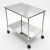Carrinho Mesa Auxiliar Inox c/Rodízio 50x90x80 2 Prateleiras