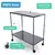 Carrinho Mesa Auxiliar Inox c/Rodízio 50x90x80 2 Prateleiras - ALP COMERCIO DE PRODUTOS PARA SAUDE LTDA