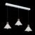Colgante 3 Luces E27 Mue Blanco con Cobre