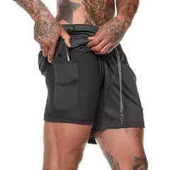 Pantalones cortos deportivos 2 en 1 para hombre en internet