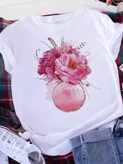 Camiseta Streetwear para Mujer con Diseño Geométrico – Estilo Juvenil y Versátil en internet