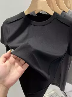 Camiseta Ajustada para Mujer – AOSSVIAO, Estilo Casual Juvenil
