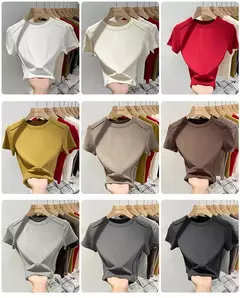 Imagen de Camiseta Ajustada para Mujer – AOSSVIAO, Estilo Casual Juvenil