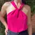 Blusa Feminina Elegante Nó Gola Transpassada - Panther