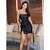 Vestido em Couro Sintético Curto com Decote - comprar online