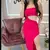 Vestido Canelado Premium Tomara que Caia Fenda Ombro a Ombro - loja online