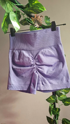 CONJUNTO SEAMLESS MORLEY. TOP CON CIERRE Y ESCOTE. VIOLETA en internet