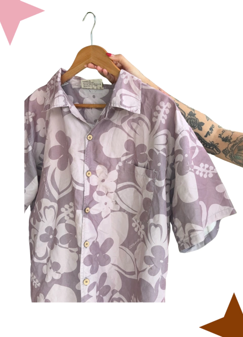camisa floral ampla na internet